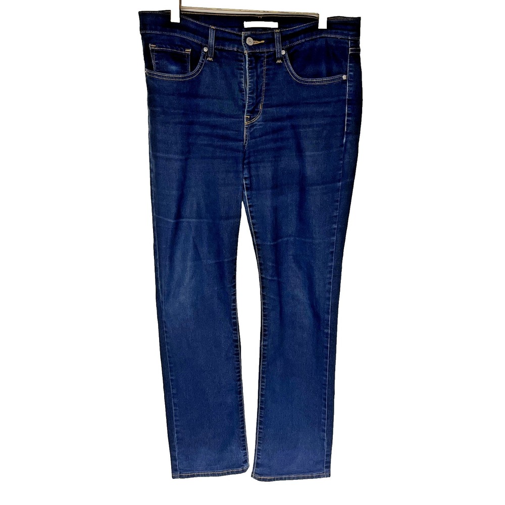 Levi's 314‎ Shaping Straight Jeans Womens 30/29L Dark Wash Stretch Denim